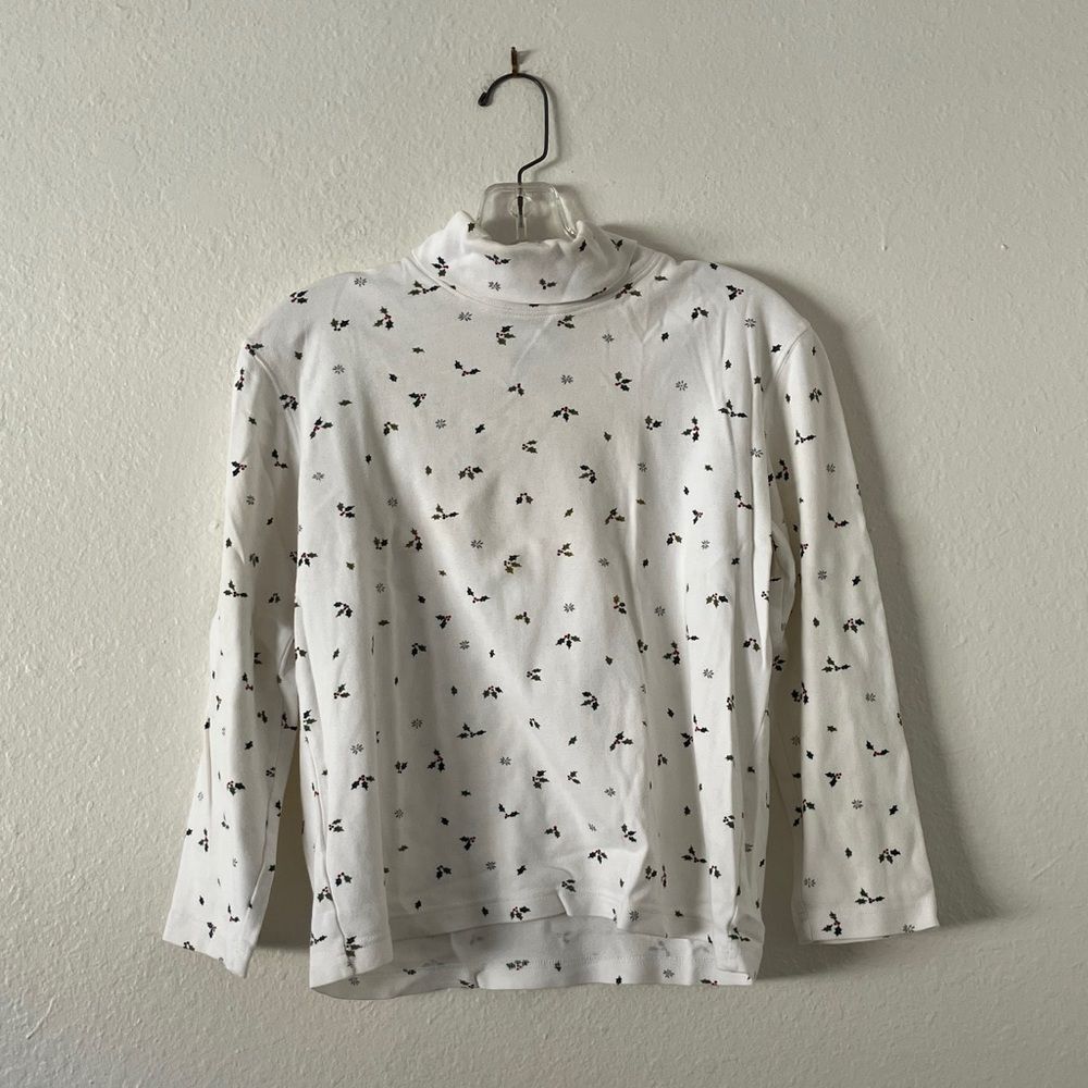 White Talbots Christmas Turtleneck